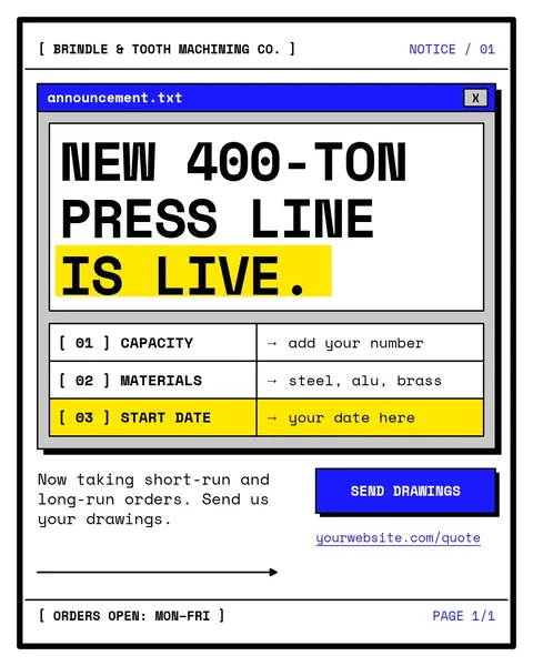 Press Line Window Notice – Instagram post template