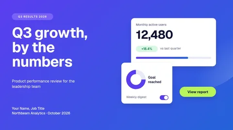Violet Dashboard Results Deck – Presentation template, 10 pages