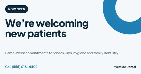 Accepting new patients – Facebook post template