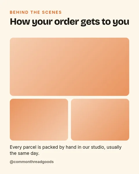 Packing orders BTS – Instagram post template