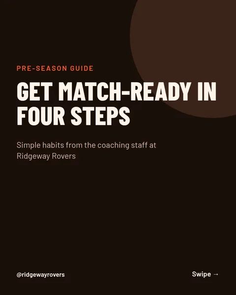 Pre-Season Training Tips – Instagram carousel template, 6 pages