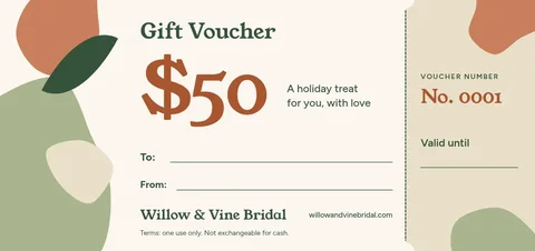 Willow Blob Ticket Voucher – Gift voucher template