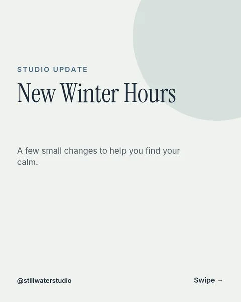 New Studio Hours Carousel – Instagram carousel template, 6 pages