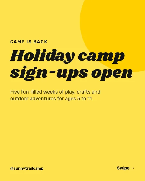 Summer Camp Early Bird – Instagram carousel template, 6 pages