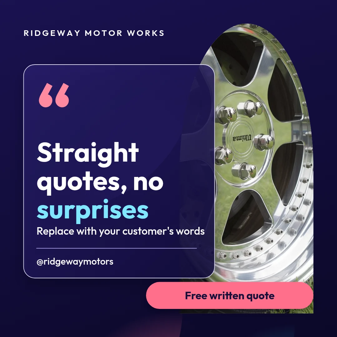 Glass Wheel Quote Panel – LinkedIn post template