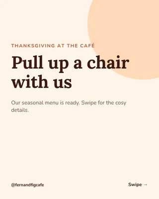Cosy Thanksgiving Table Menu, page 1