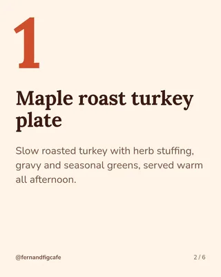 Cosy Thanksgiving Table Menu, page 2