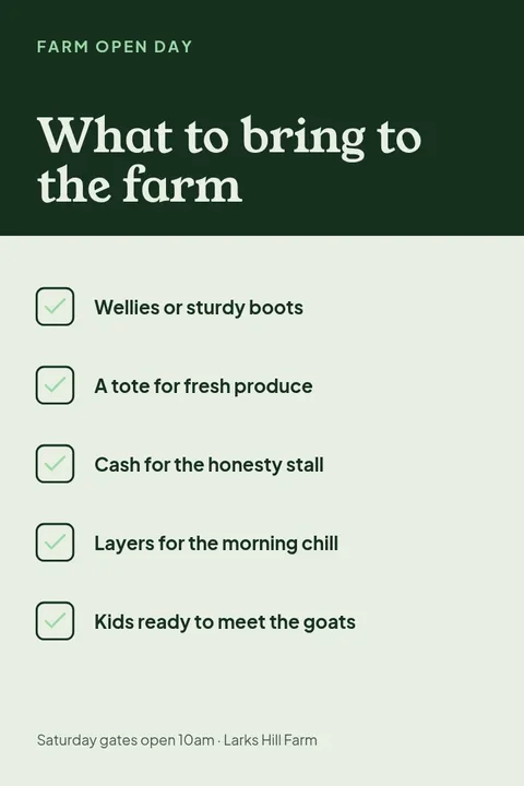 Farm Open Day Checklist Pin – Pinterest pin template