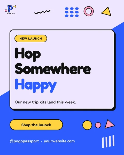 Confetti Diagonal Launch Post – Instagram post template
