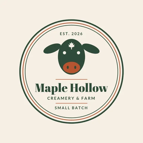 Maple Dairy Ring Stamp – Logo template