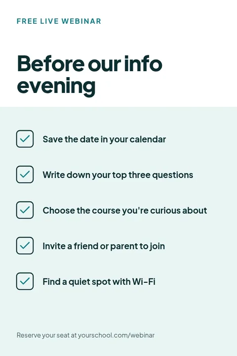 Free Webinar Checklist Pin – Pinterest pin template