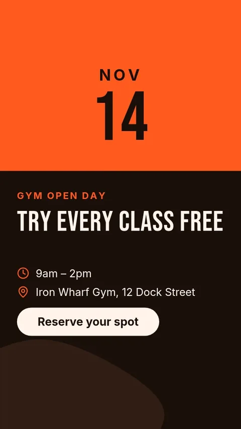 Open Day Story Poster – Instagram story template