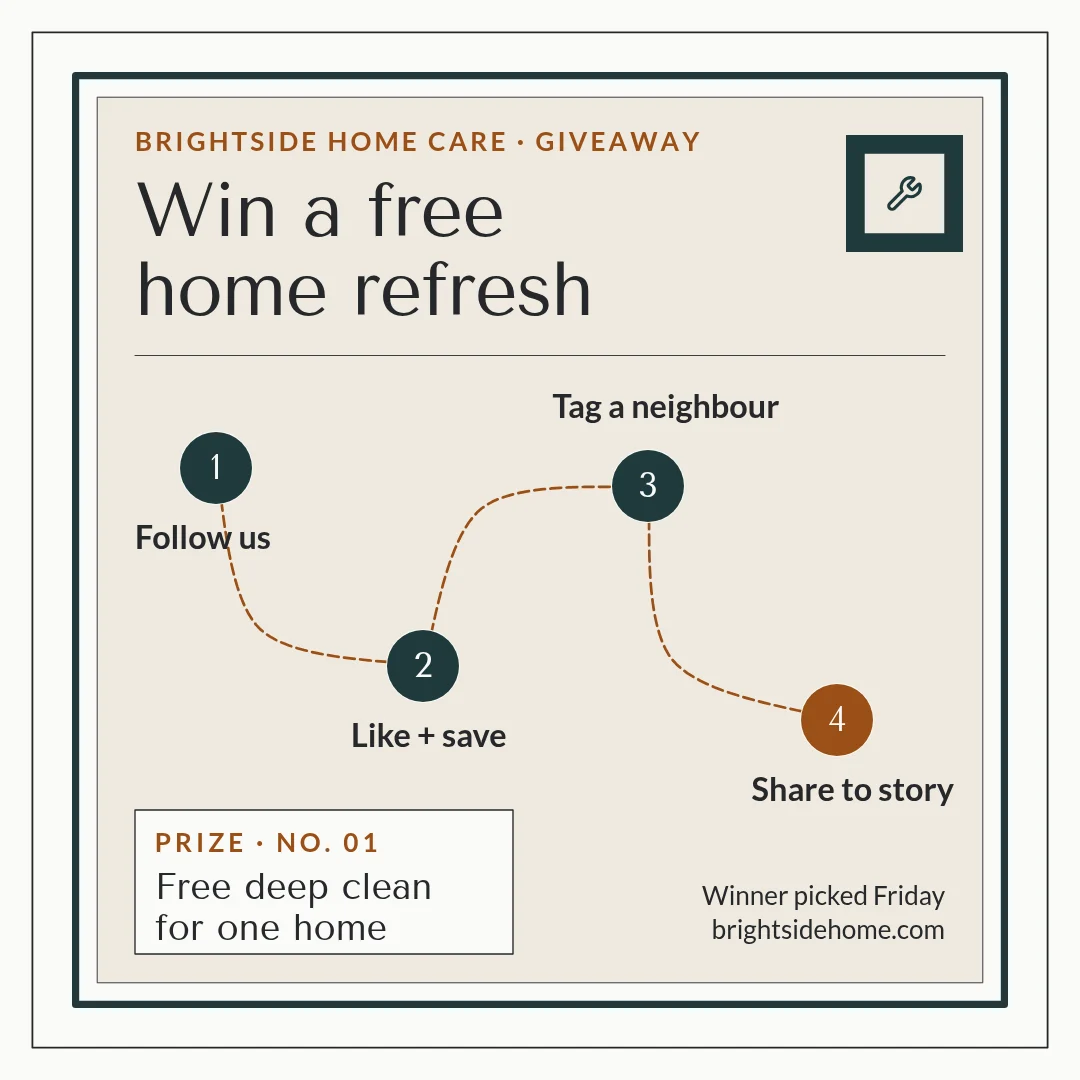 Gallery Steps Home Giveaway – LinkedIn post template