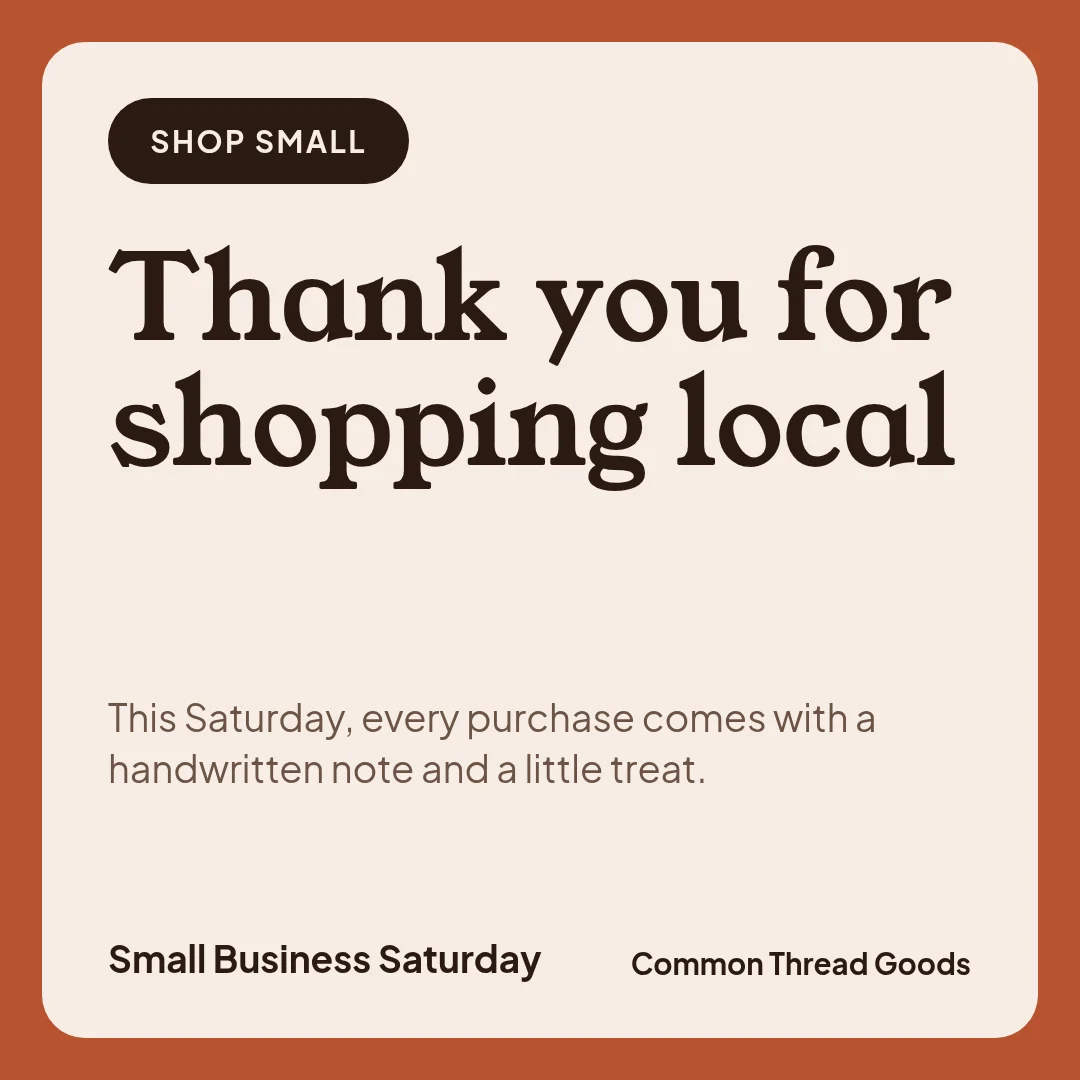 Small Business Saturday – Instagram post template