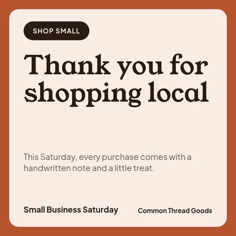 Small Business Saturday – Instagram post template