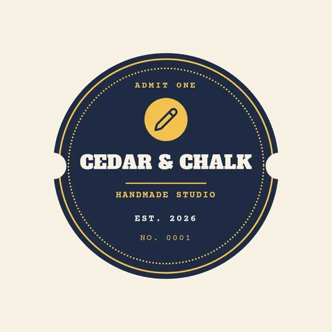 Cedar Admit-One Pencil Badge – Logo template