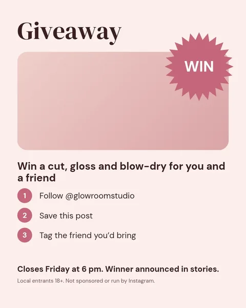 Salon giveaway – Instagram post template