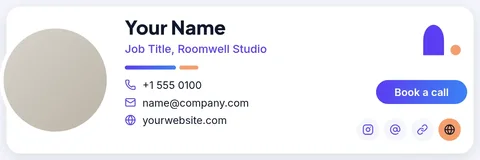 Floating Card Headshot Signature – Email signature template