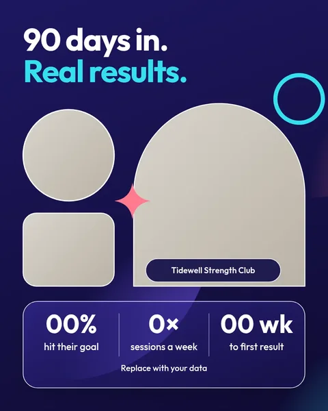Frosted Arch Results Panel – Instagram post template