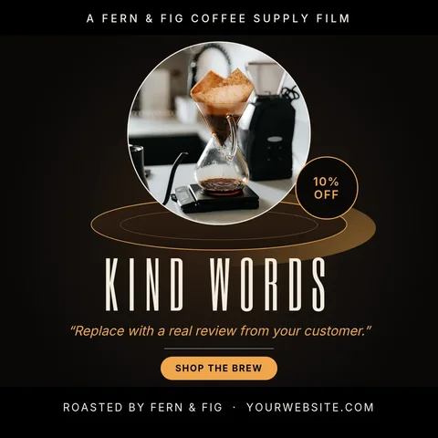 Amber Stage Kind Words – LinkedIn post template