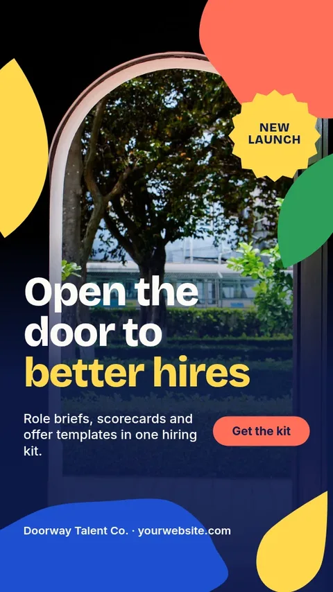 Open Door Cut-Paper Launch – Instagram story template
