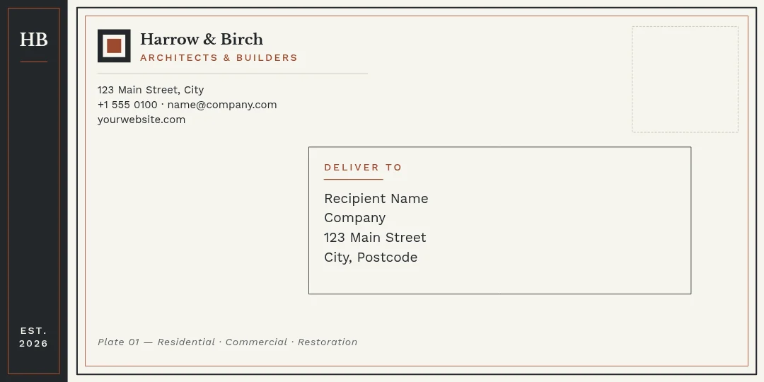 Gallery Frame Builder Envelope – Envelope template