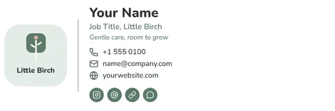Birch Panel Soft Signature – Email signature template