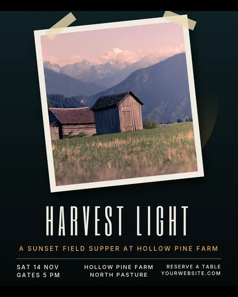 Harvest Light Reel Poster – Instagram post template
