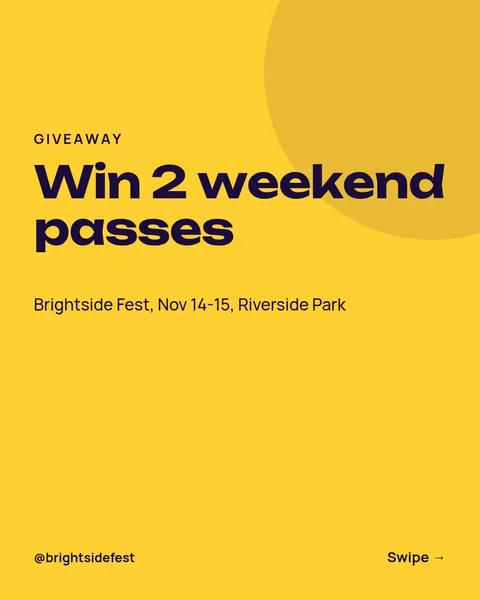 Win Festival Passes Carousel – Instagram carousel template, 6 pages