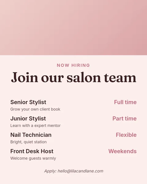 Join Our Stylist Team – Instagram post template
