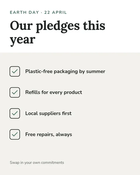 Earth Day pledge – Instagram post template
