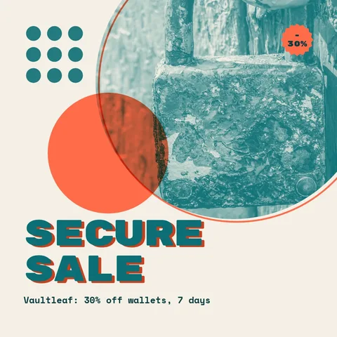 Teal Lock Riso Corner Sale – LinkedIn post template