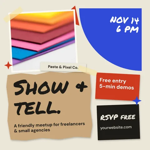 Paste Up Show And Tell – Instagram post template