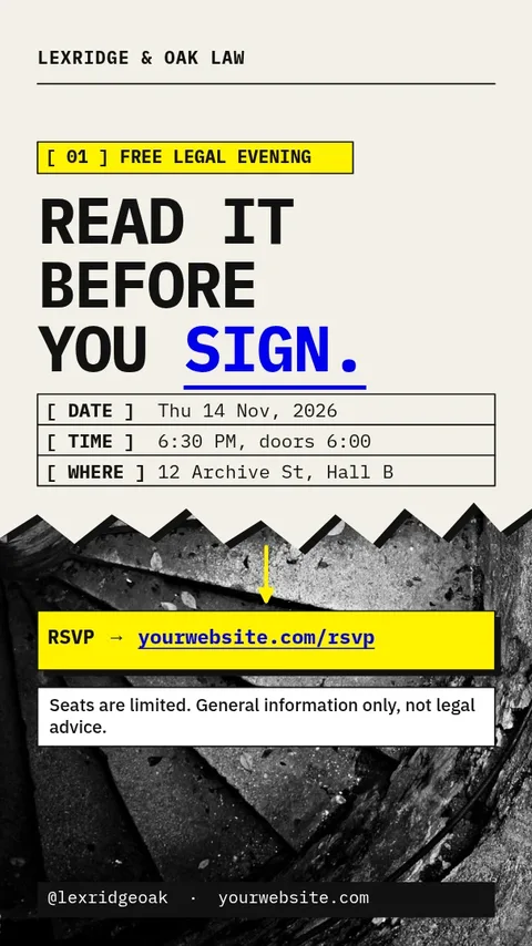 Read Before Signing Tear – Instagram story template