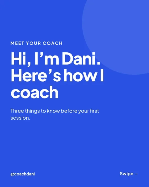 Coach intro carousel – Instagram carousel template, 4 pages
