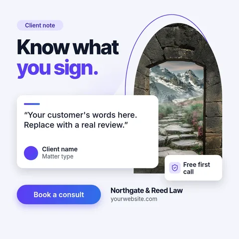 Violet Arch Counsel Quote – Instagram post template