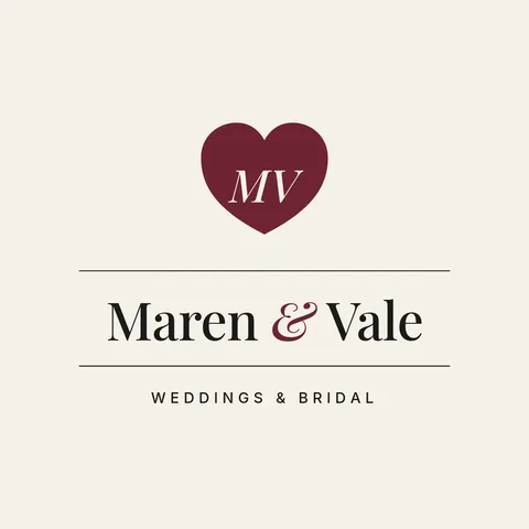 Maren Vale Heart Monogram – Logo template