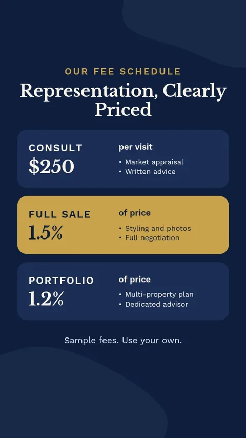 Residence Fee Schedule Story – Instagram story template