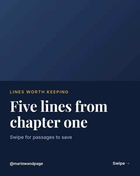 Lines Worth Keeping – Instagram carousel template, 6 pages