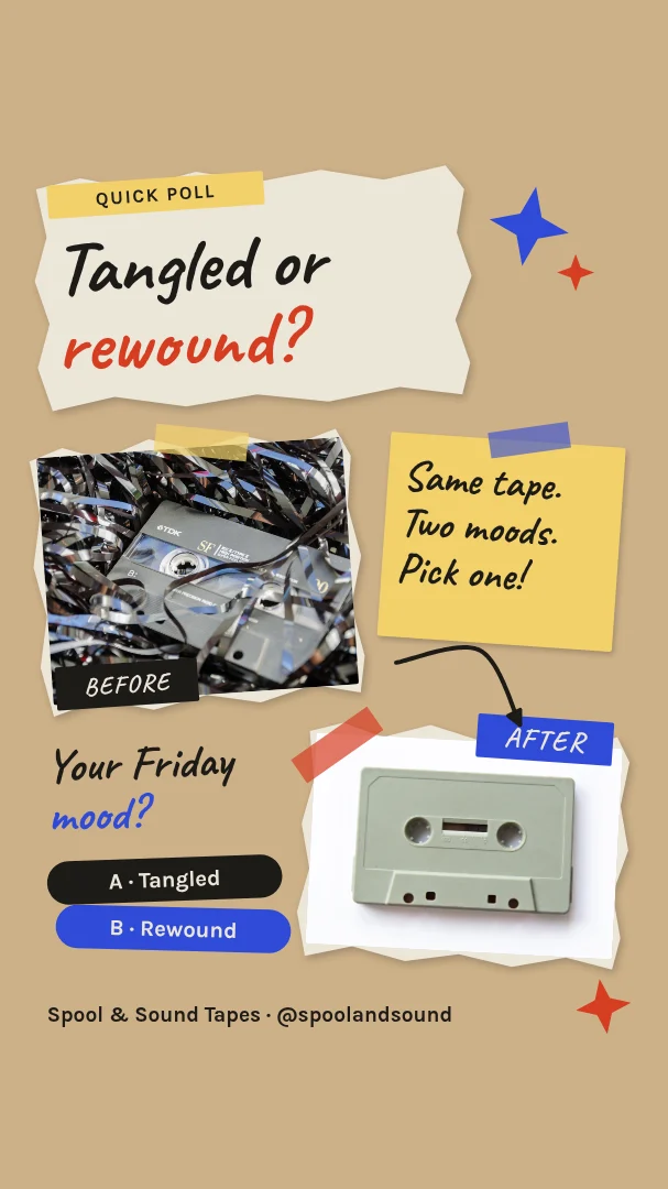 Tangled Or Rewound Collage – Instagram story template