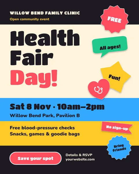 Health Day Sticker Stack – Instagram post template
