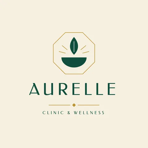 Aurelle Deco Leaf Monogram – Logo template