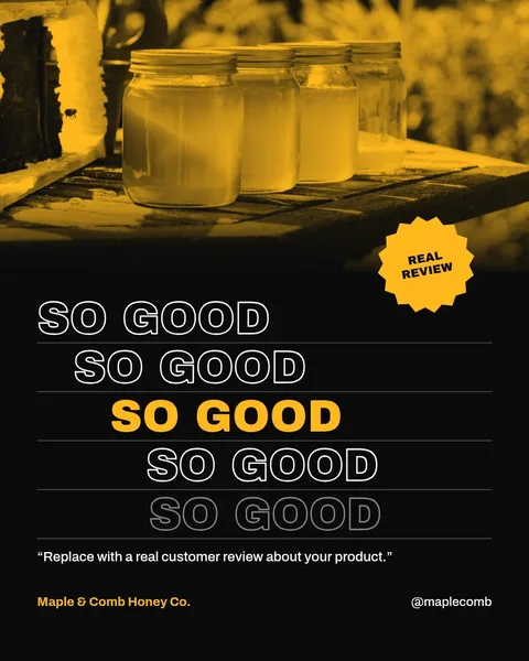 Honey Echo Review Rows – Instagram post template