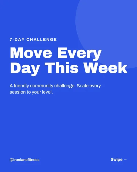 Challenge Week Roadmap – Instagram carousel template, 6 pages