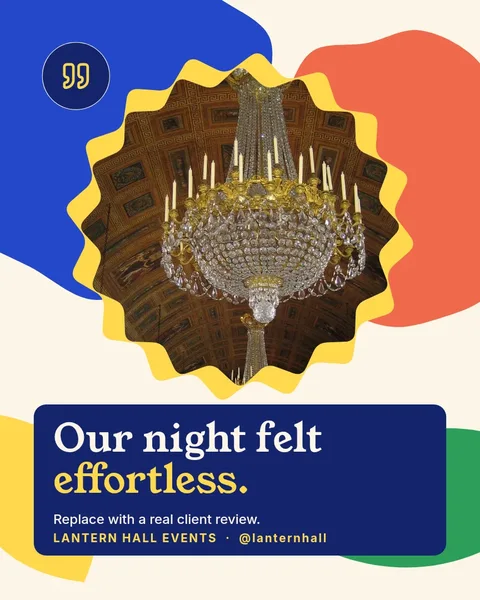 Chandelier Window Cut-Paper Review – Instagram post template