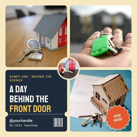Admit One Keys Photo Collage – Instagram post template