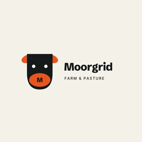 Moorgrid Geometric Cow Logo – Logo template