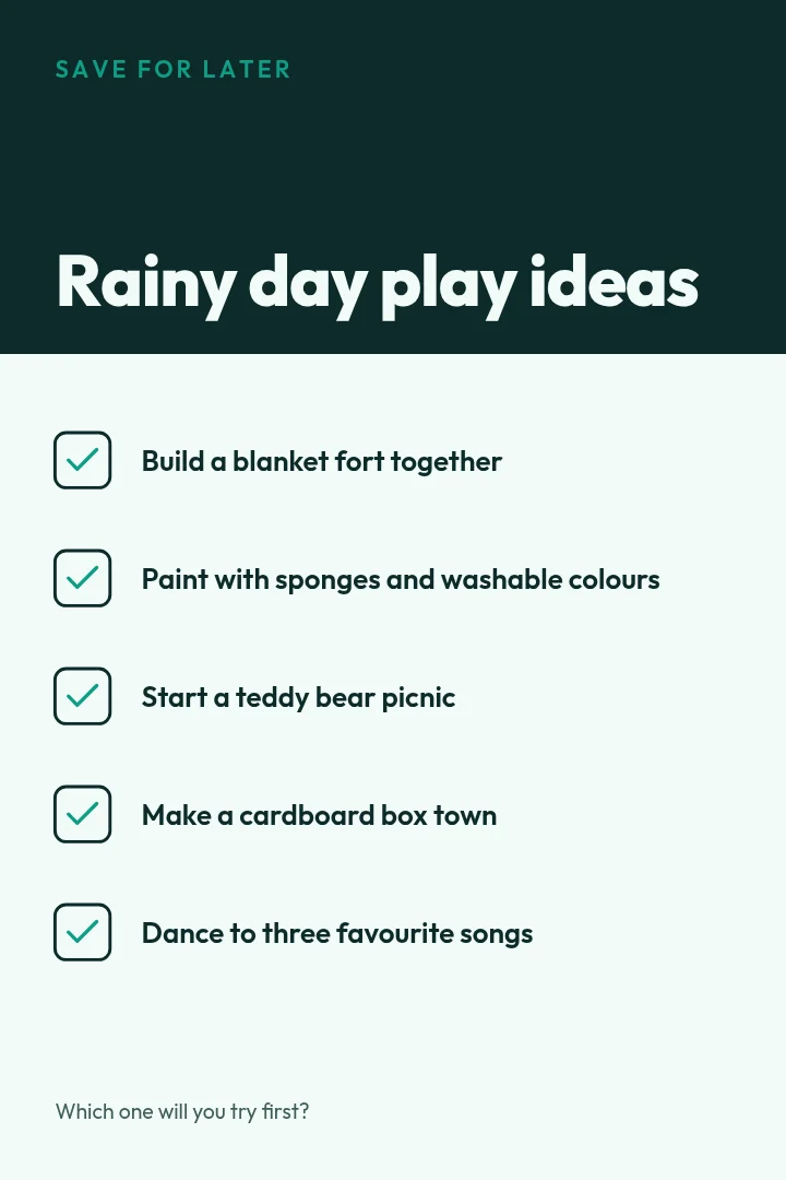 Rainy Day Play Ideas – Pinterest pin template