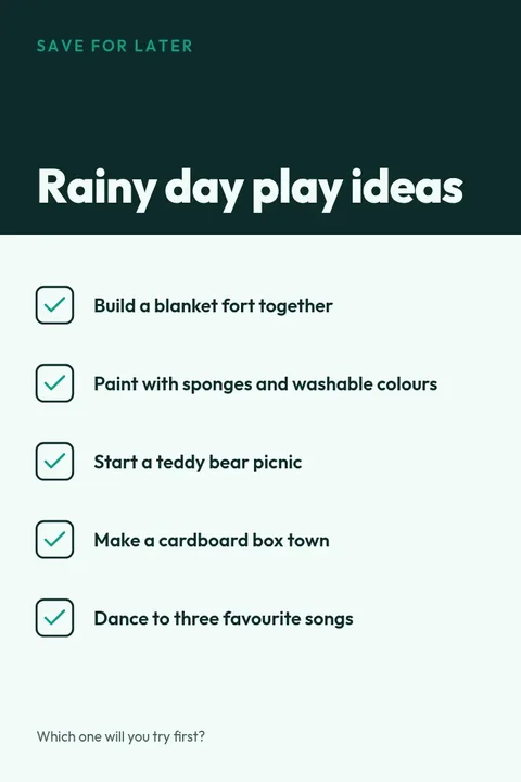 Rainy Day Play Ideas – Pinterest pin template