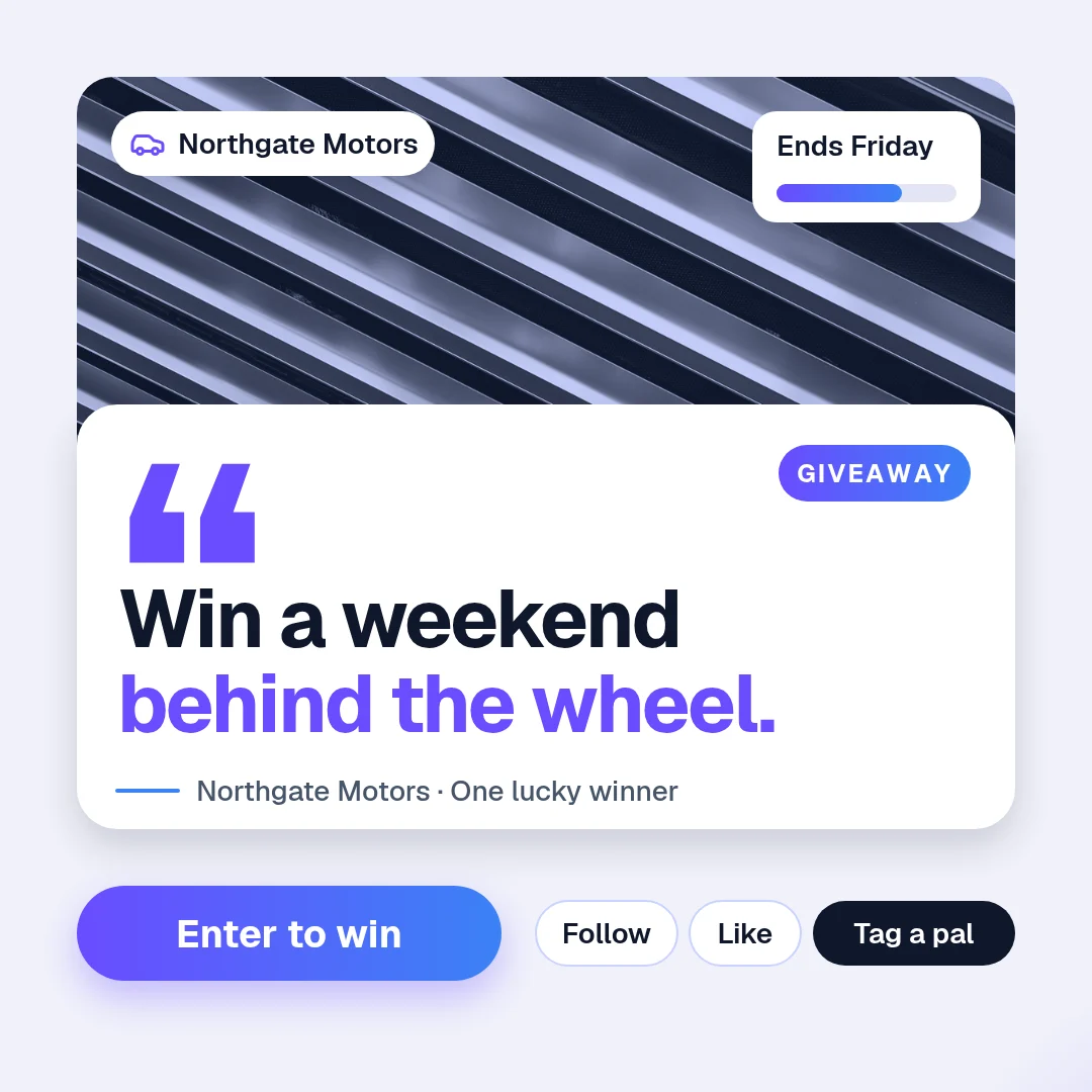 Floating Quote Card Giveaway – Instagram post template